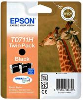 rasalines kasetes spausdintuvams - EPSON Tinte Black Twinpack 2x11 ml | C13T07114H10 - 1 nuotrauka