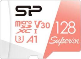 atminties kortele v30 u3 - Silicon Power Superior 128GB microSDXC UHS-I Class 10 V30 - 1 nuotrauka