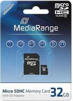 kortele sdhc - MediaRange MR959 32GB microSDHC Class 10 + SD Adapter - 1 nuotrauka