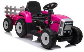 Lean Cars Elektromobilis traktorius su priekaba XMX611, rožinis (Pink)
