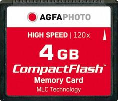 korteles - AgfaPhoto Compact Flash 4GB High Speed 120x MLC - 1 nuotrauka