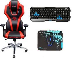 E-Blue Auroza X1 LED, juoda/raudona (Black/Red)