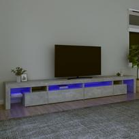 vidaXL TV spintelė su LED apšvietimu, betono pilka (Concrete Grey), 290x36,5x40 cm