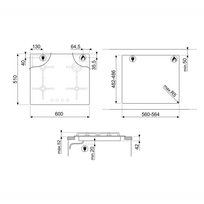 imontuojamos dujines kaitlentes - SMEG PV364NSA - 5 nuotrauka