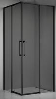 Dušo kabina ELEGANCE, 100x100 cm, Juoda/Pilka (Black/Grey)