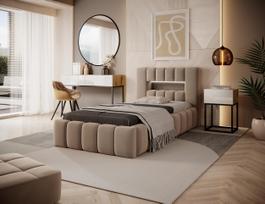 Lova Lamica Nube 20, 90x200 cm, šviesiai ruda (Light Brown)