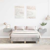 vidaXL Lovos rėmas Betono pilka 120x190 cm, apdirbta mediena
