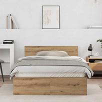 vidaXL Lovos rėmas Amatininkų ąžuolas 120 x 190 cm, apdirbta mediena