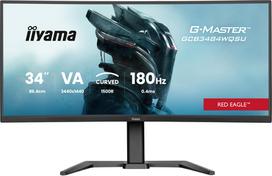 lenktas monitorius - iiyama G-Master GCB3484WQSU-B1 34", VA, 180Hz, 0.4ms, lenktas, Raudonas (Red) - 1 nuotrauka