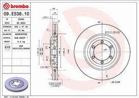 Stabdžių diskas BREMBO 09.E538.10