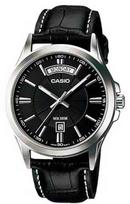 casio laikrodziai vyrams - Casio Collection MTP-1381L-1A Juodas (Black) vyriškas laikrodis - 1 nuotrauka