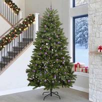 Dirbtinė Kalėdų eglutė vidaXL, 300 cm, Žalia (Green), su 300 LED, PVC ir metalas