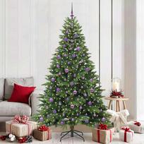 Dirbtinė Kalėdų eglutė vidaXL, 210 cm, Žalia (Green), su 300 LED, PE ir PVC