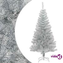 vidaXL Dirbtinė Kalėdų eglutė su stovu, sidabrinė (Silver), 150 cm, PET