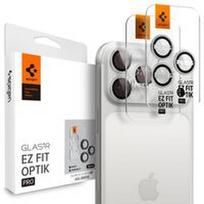 iphone 17 ekrano apsauga spigen - Spigen "Optik Pro Glas.tR EZ Fit" Kamerų Apsauga 2 vnt. sidabrinis (Silver) - iPhone 17/16/15/14 Pro / 17/16/15/14 Pro Max - 1 nuotrauka
