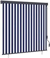 vidaXL Lauko Ritininė Žaliuzė Mėlyna ir Balta (Blue and White) 180 x 250 cm