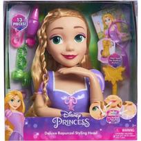 Disney Lėlė Rapunzel (Rašelinė) plaukų šukavimui ir stilizavimui su priedais, 13 dalių