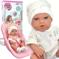 nesiokle lelei - Woopie Royal Kūdikio lėlė 30,5 cm + Rožinė nešioklė - 1 nuotrauka