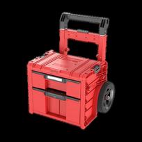 vezimelis su ratukais - Qbrick System PRO 2.0 PLUS Įrankių dėžė su ratukais 2 stalčiai Raudona (Red) - 1 nuotrauka
