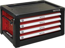 YATO Įrankių dėžė YT-09152 ,  4 stalčiai Juoda/Raudona (Black/Red)