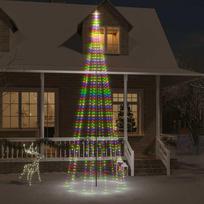 vidaXL Kalėdų eglutė ant vėliavos stiebo, 500 cm, 732, spalvotos LED (Colorful LED)