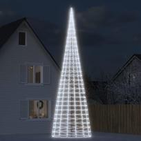 Kalėdų eglutė ant vėliavos stiebo, 800cm, 3000 šaltų LED, FPRVXL358121