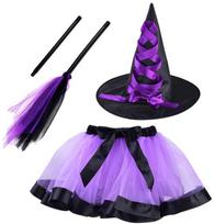 Jokomisiada - Kostiumas vaikams Ragana ZA4806, Juoda/Violetinė (Black/Purple)