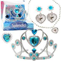 Jokomisiada - Karūnos rinkinys Mažosios princesės papuošalai, mėlyna/sidabro (Blue/Silver) ZA1669