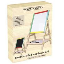 medines lentos - Kruzzel Dvipusė medinė piešimo lenta 23546 - 1 nuotrauka