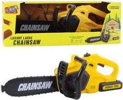 LEAN Toys žaislinis grandininis pjūklas vaikams su šviesomis ir garsais, Geltonas (Yellow) 26868
