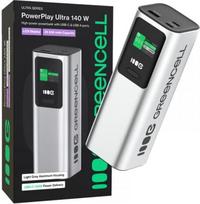 140w usb c - Greencell PowerPlay Ultra 25200mAh 140W Juoda (Black) - 1 nuotrauka