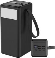 power bank 65w - Platinet 60000 mAh 65W PD su žibintuvėliu Juodas (Black) - 1 nuotrauka