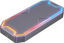 nvme korpusas - Unitek S1210B M.2 NVMe/SATA korpusas RGB, Pilkas (Grey) - 1 nuotrauka