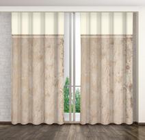 Naktinė užuolaida ZMT-011, kreminė/šampano/smėlio, 140 cm x 250 cm
