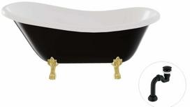 Vonia, laisvai pastatoma Besco Otylia B&W, 170 cm x 77 cm x 68.5 cm, ovalas