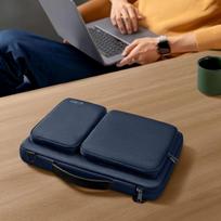 laptopo krepsiai - Tech-Protect Defender Bag 13-14" Navy Blue - 1 nuotrauka