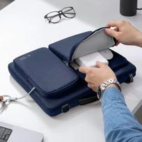 laptopo krepsiai - Tech-Protect Defender Bag 13-14" Navy Blue - 2 nuotrauka