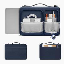 laptopo krepsiai - Tech-Protect Defender Bag 13-14" Navy Blue - 7 nuotrauka