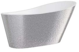Vonia, laisvai pastatoma Besco Melody Glam Silver, 170 cm x 80 cm x 72 cm, ovalas