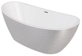 Vonia, laisvai pastatoma Besco Ayla Glam Silver, 170 cm x 80 cm x 68 cm, ovalas