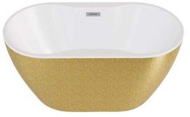 Vonia, laisvai pastatoma Besco Navia Glam Gold,, 140 cm x 75 cm x 60 cm, ovalas