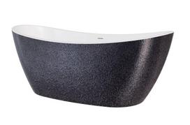 Vonia, laisvai pastatoma Besco Ayla Glam Graphite, 170 cm x 80 cm x 68 cm, ovalas