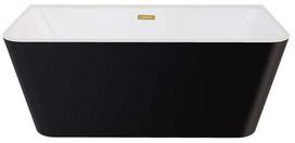 Vonia, laisvai pastatoma Besco Varya Black&White Matt, 150 cm x 75 cm x 58 cm, stačiakampis
