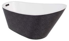 Vonia, laisvai pastatoma Besco Melody Glam Graphite, 150 cm x 80 cm x 72 cm, ovalas