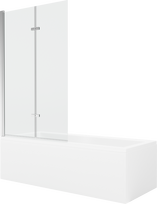 Vonia, su sienele su sienele, laisvai pastatoma Mexen Cubik, 160 cm x 70 cm x 40 cm, stačiakampis