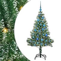 dirbtinis sniegas - Dirbtinė Kalėdų Eglė Su Sniegu Ir Led Šviesa Su 150 Led 150 Cm - 2 nuotrauka