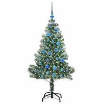dirbtinis sniegas - Dirbtinė Kalėdų Eglė Su Sniegu Ir Led Šviesa Su 150 Led 150 Cm - 3 nuotrauka
