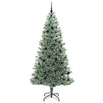 dirbtinis sniegas - vidaXL Dirbtinė Kalėdų Eglė Su Sniegu ir LED Šviesa su 300 LED 240 cm - 3 nuotrauka