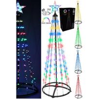 Christmas Decoration DEKORATYVINĖ KALĖDŲ EGLĖ 154LED RGB 150CM JUODA