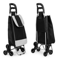 vezimelis su ratukais - ModernHome Pirkinių vežimėlis 25L Juodas (Black) - 1 nuotrauka